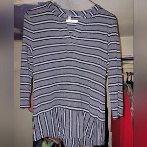 3/20$*Talbots 3/4 sleeve striped top womens small petite